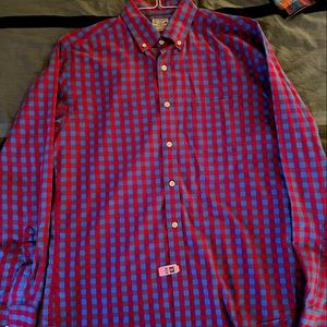 J Crew Pink/Blue Gingham Size M Classic Fit